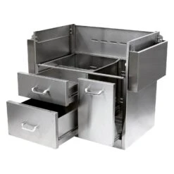 Solaire AGBQ-36 36-Inch Deluxe Freestanding Grill On 3-Drawer Cart With Rotisserie -Smokey Ridge Grills Shop agbq 36 ped c 02 20