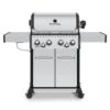 Broil King BR-S490 Baron S490 Pro Stainless Steel Infrared 4-Burner Gas Grill With Rotisserie And Side Burner, 57-Inches
