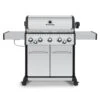 Broil King BR-S590 Baron S590 Pro Stainless Steel Infrared 5-Burner Gas Grill With Rotisserie And Side Burner, 63-Inches