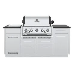 Broil King IMP-S590i Imperial S590i Stainless Steel 5-Burner Gas Grill Island, 79-Inches