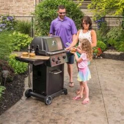 Broil King MON-340 Monarch 340 3-Burner Grill On 2-Wheel Cart With Side Burner, 22-Inches -Smokey Ridge Grills Shop bk monarch340 ls a 06 20