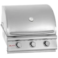 Blaze BLZ-3LBM Stainless Steel Built-In 3-Burner Gas Grill, 25-inch
