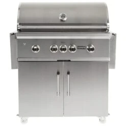 Coyote Stainless Steel Freestanding Builder Gas Grill With Infrared Sear Burner And Rotisserie, 36-Inch (C1S36-CT)