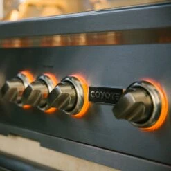 Coyote S-Series Stainless Steel Freestanding Gas Grill With Infrared Sear Burner & Rotisserie, 42-Inch (C2SL42-CT) -Smokey Ridge Grills Shop c2sl42 ct ls b 07 21