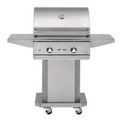 Delta Heat DHBQ26G-D Freestanding Gas Grill With Pedestal, 26-Inches