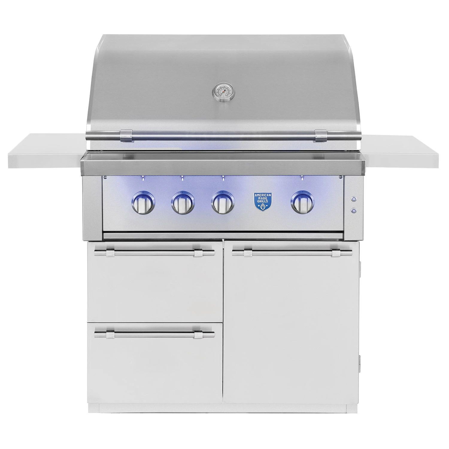 American Made Grills AMG-EST36-CART Estate 36-Inch Gas Grill With Infrared Searing Burner And Rotisserie Kit On Cart 1 American Made Grills AMG-EST36-CART Estate 36-Inch Gas Grill With Infrared Searing Burner And Rotisserie Kit On Cart