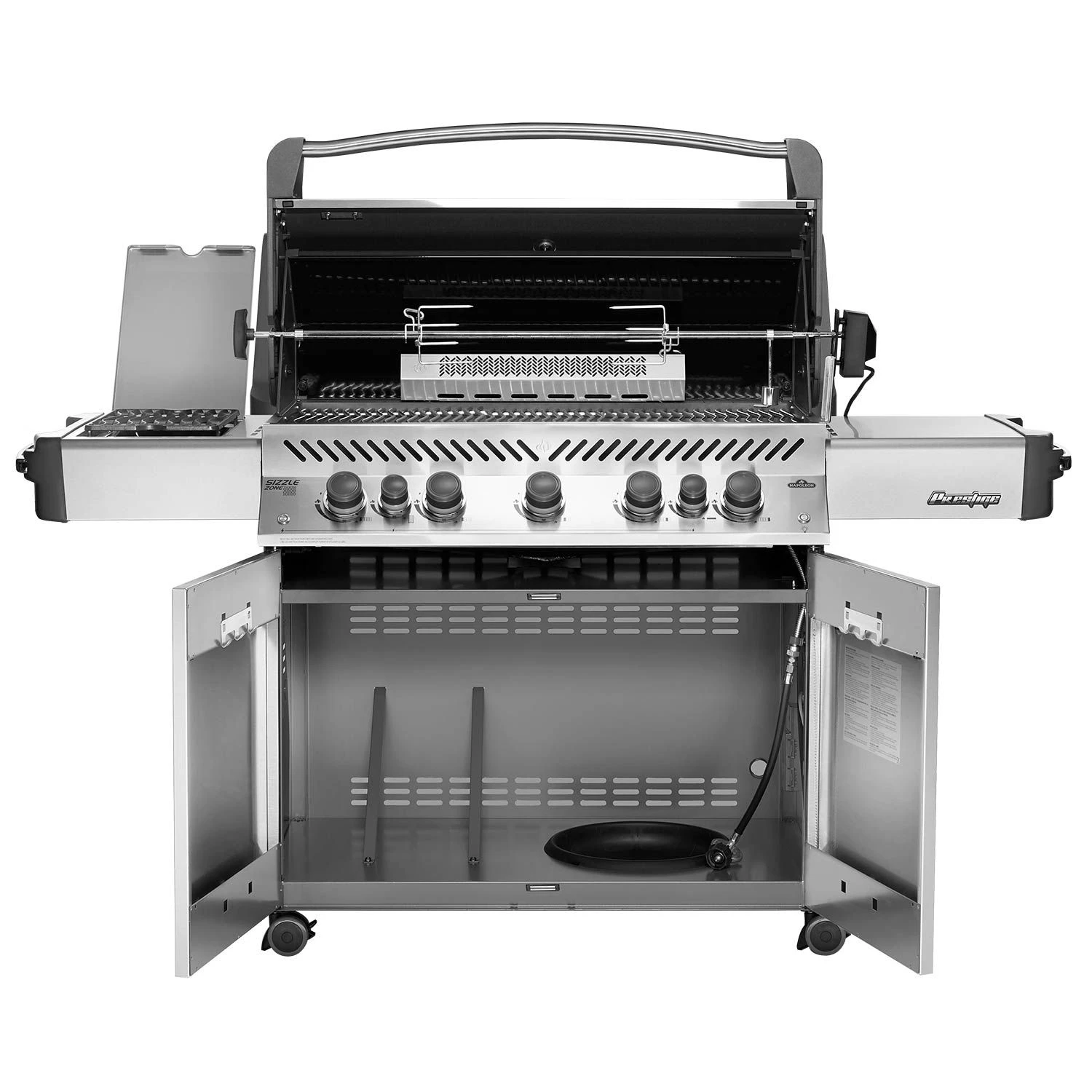 Napoleon P665RSIB Prestige 665 Gas Grill On Cart With Rotisserie And Side Burner, 37-Inches 2 Napoleon P665RSIB Prestige 665 Gas Grill On Cart With Rotisserie And Side Burner, 37-Inches - Image 2