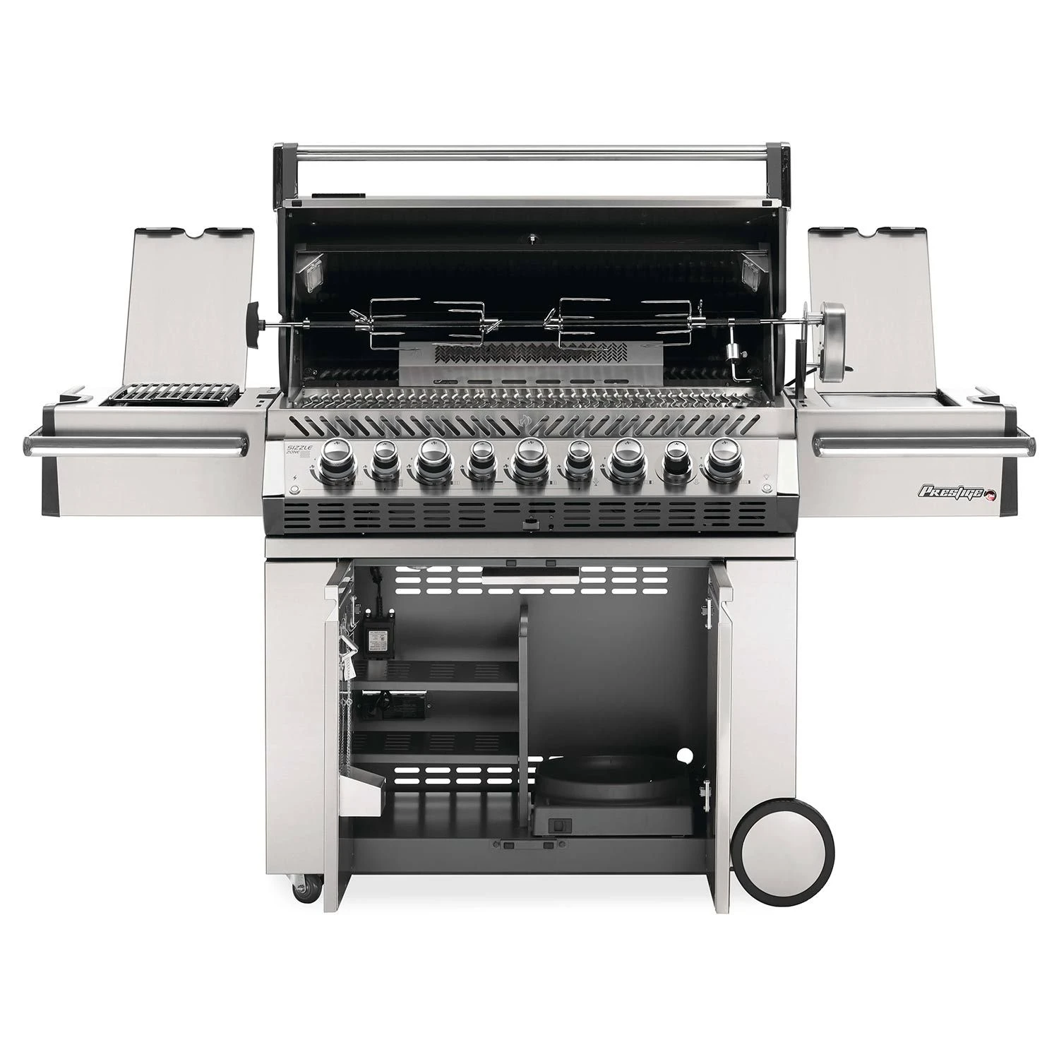 Napoleon PRO665RSIBSS-3 Prestige PRO 665 Gas Grill On Cart With Rotisserie And Side Burner, 36-Inches 2 Napoleon PRO665RSIBSS-3 Prestige PRO 665 Gas Grill On Cart With Rotisserie And Side Burner, 36-Inches - Image 2