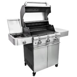 Saber R50CC0317 3-Burner Deluxe Freestanding Cast Infrared Grill With Side Burner, 32-Inches -Smokey Ridge Grills Shop r50cc0317 d 02 20
