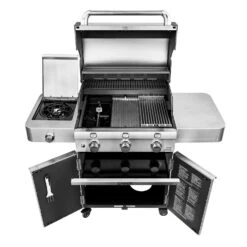 Saber R50CC0317 3-Burner Deluxe Freestanding Cast Infrared Grill With Side Burner, 32-Inches -Smokey Ridge Grills Shop r50cc0317 e 02 20