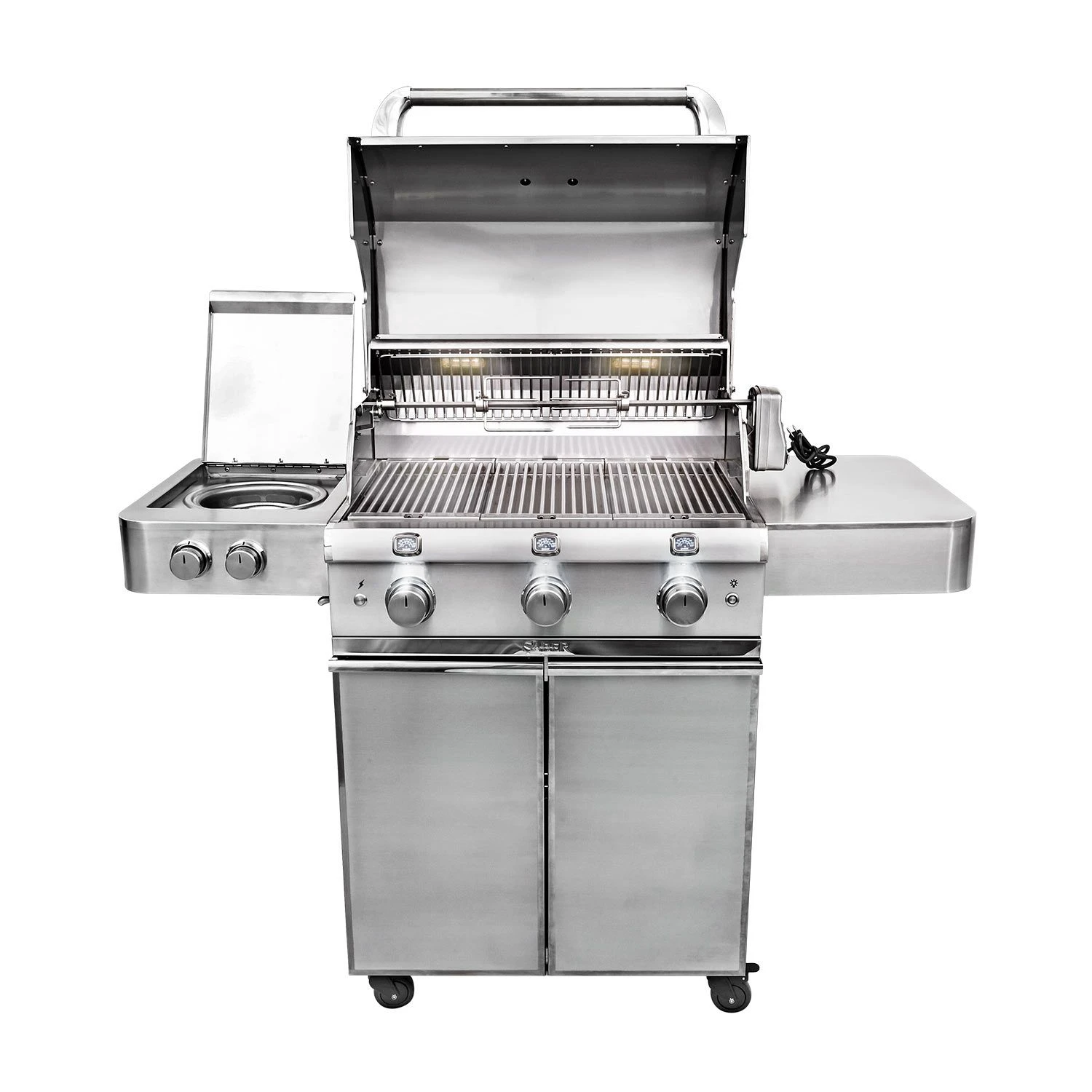 Saber R50SC1417 3-Burner Elite Freestanding Infrared Grill With Rotisserie & Side Burner, 32-Inches 2 Saber R50SC1417 3-Burner Elite Freestanding Infrared Grill With Rotisserie & Side Burner, 32-Inches - Image 2