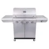 Saber R52SC0421 4-Burner Select Freestanding Infrared Grill With Side Burner, 40-Inches