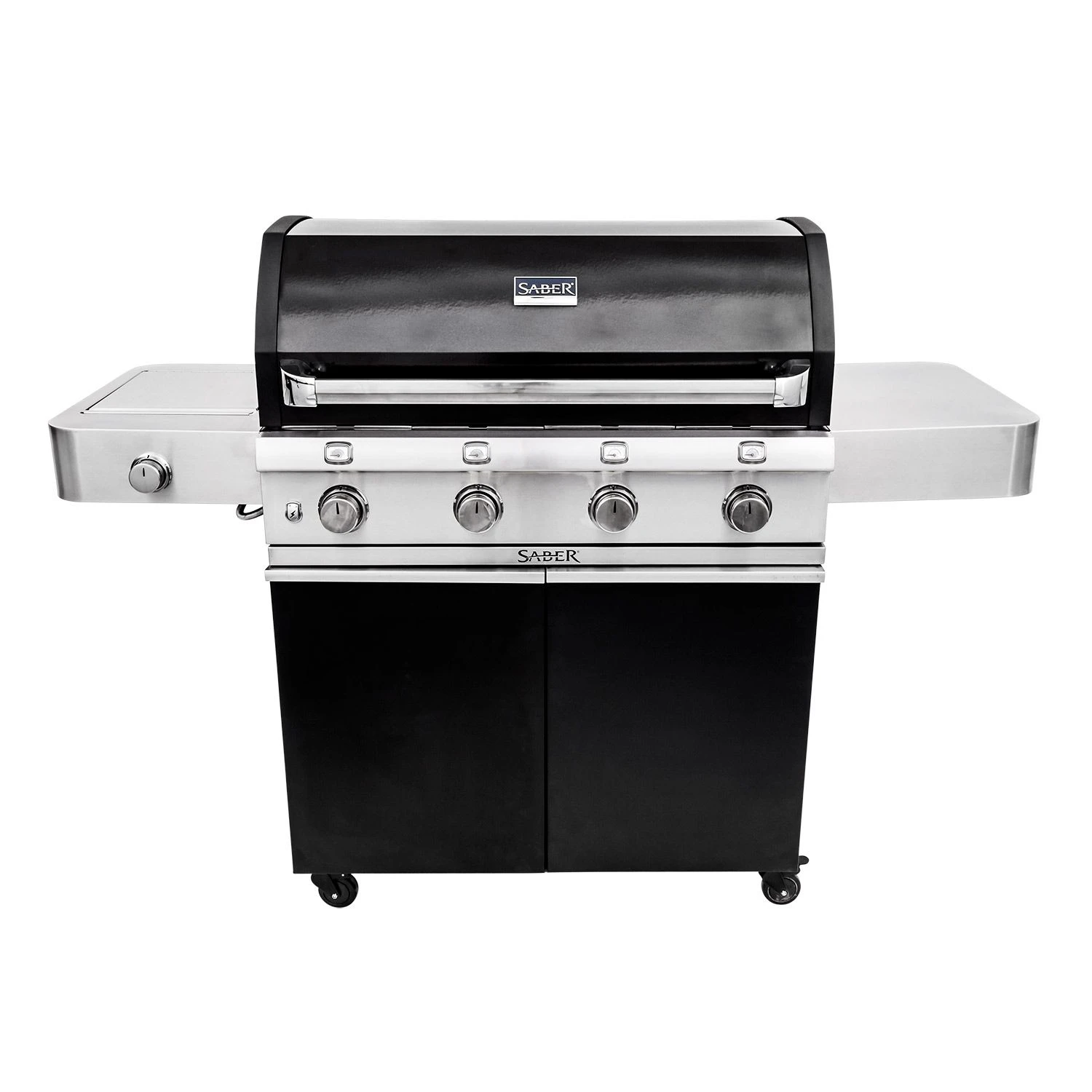 Saber R67CC1117 4-Burner Deluxe Freestanding Infrared Grill With Side Burner, Black, 40-Inches 1 Saber R67CC1117 4-Burner Deluxe Freestanding Infrared Grill With Side Burner, Black, 40-Inches