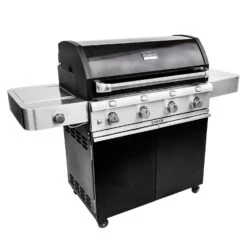 Saber R67CC1117 4-Burner Deluxe Freestanding Infrared Grill With Side Burner, Black, 40-Inches 8 Saber R67CC1117 4-Burner Deluxe Freestanding Infrared Grill With Side Burner, Black, 40-Inches -Smokey Ridge Grills Shop r67cc1117 c 02 20