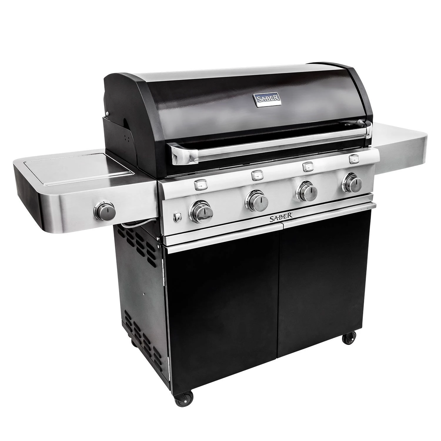 Saber R67CC1117 4-Burner Deluxe Freestanding Infrared Grill With Side Burner, Black, 40-Inches 3 Saber R67CC1117 4-Burner Deluxe Freestanding Infrared Grill With Side Burner, Black, 40-Inches - Image 3