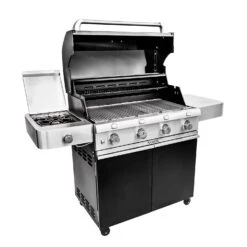 Saber R67CC1117 4-Burner Deluxe Freestanding Infrared Grill With Side Burner, Black, 40-Inches 9 Saber R67CC1117 4-Burner Deluxe Freestanding Infrared Grill With Side Burner, Black, 40-Inches -Smokey Ridge Grills Shop r67cc1117 d 02 20