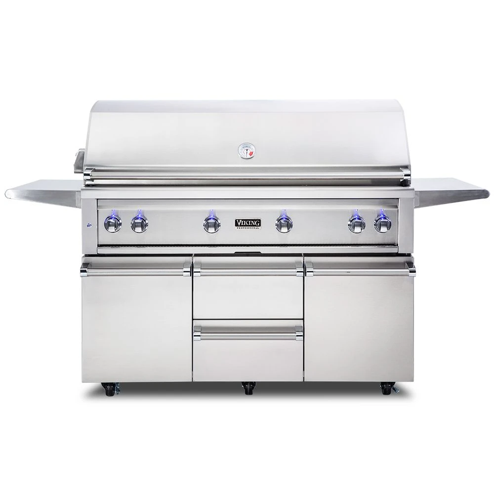 Viking 5 Series Stainless Steel Cart Gas Grill With ProSear Burner & Rotisserie, 54-Inch (VQGFS554) 1 Viking 5 Series Stainless Steel Cart Gas Grill With ProSear Burner & Rotisserie, 54-Inch (VQGFS554)